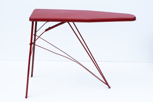 Red Metal Ironing Board a